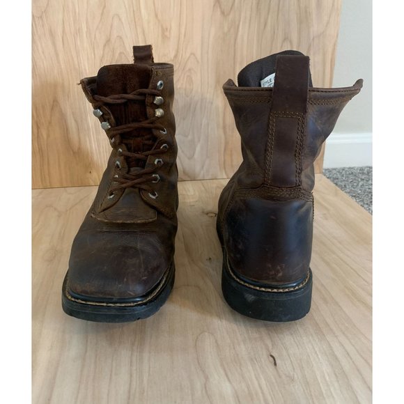 Cody James Lace Up Square Toe Kiltie Waterproof Boots 10.5